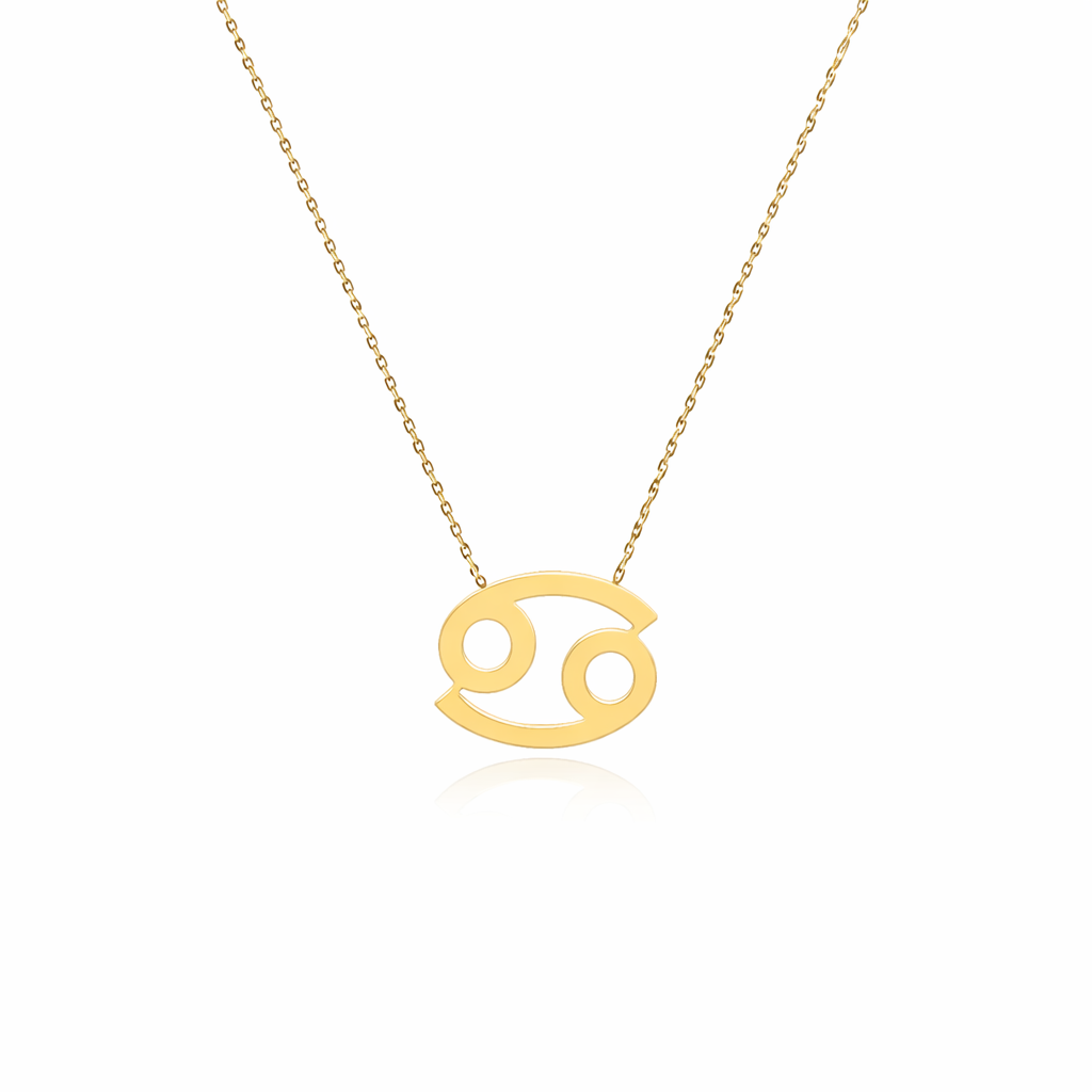 Altın Yengeç Burç Kolye