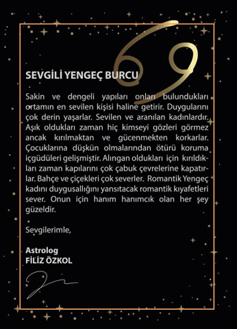 Altın Yengeç Burç Kolye