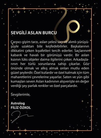 Altın Aslan Burç Kolye