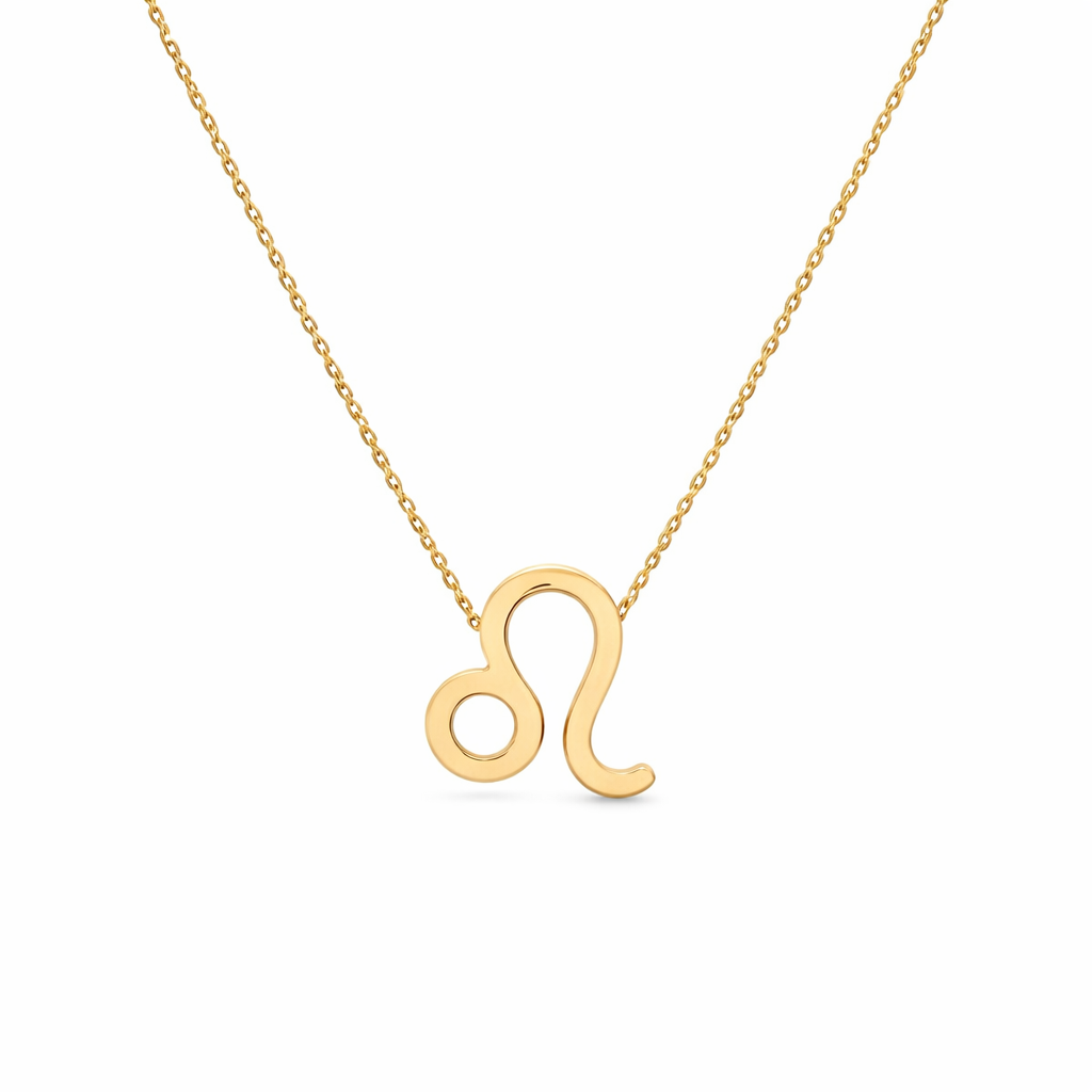 Altın Aslan Burç Kolye