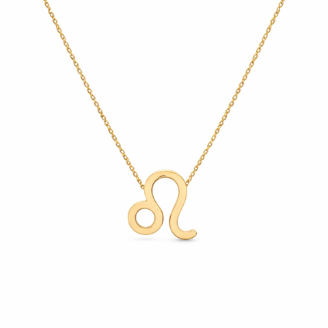 Altın Aslan Burç Kolye