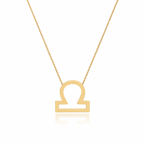 Altın Terazi Burç Kolye