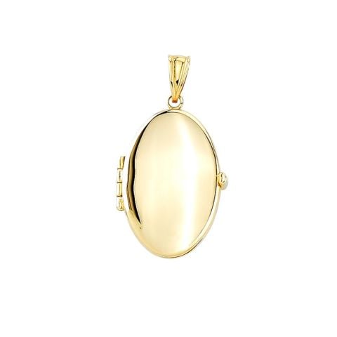 Büyük Boy Oval Madalyon Altın Uç