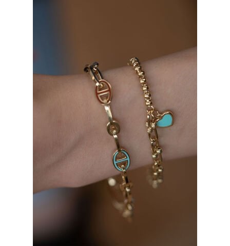 Altın Mineli Zincir Bileklik