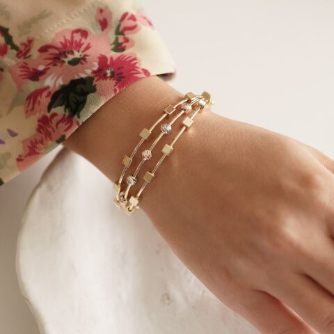 Üç Sıra Dorikalı Altın Kelepçe