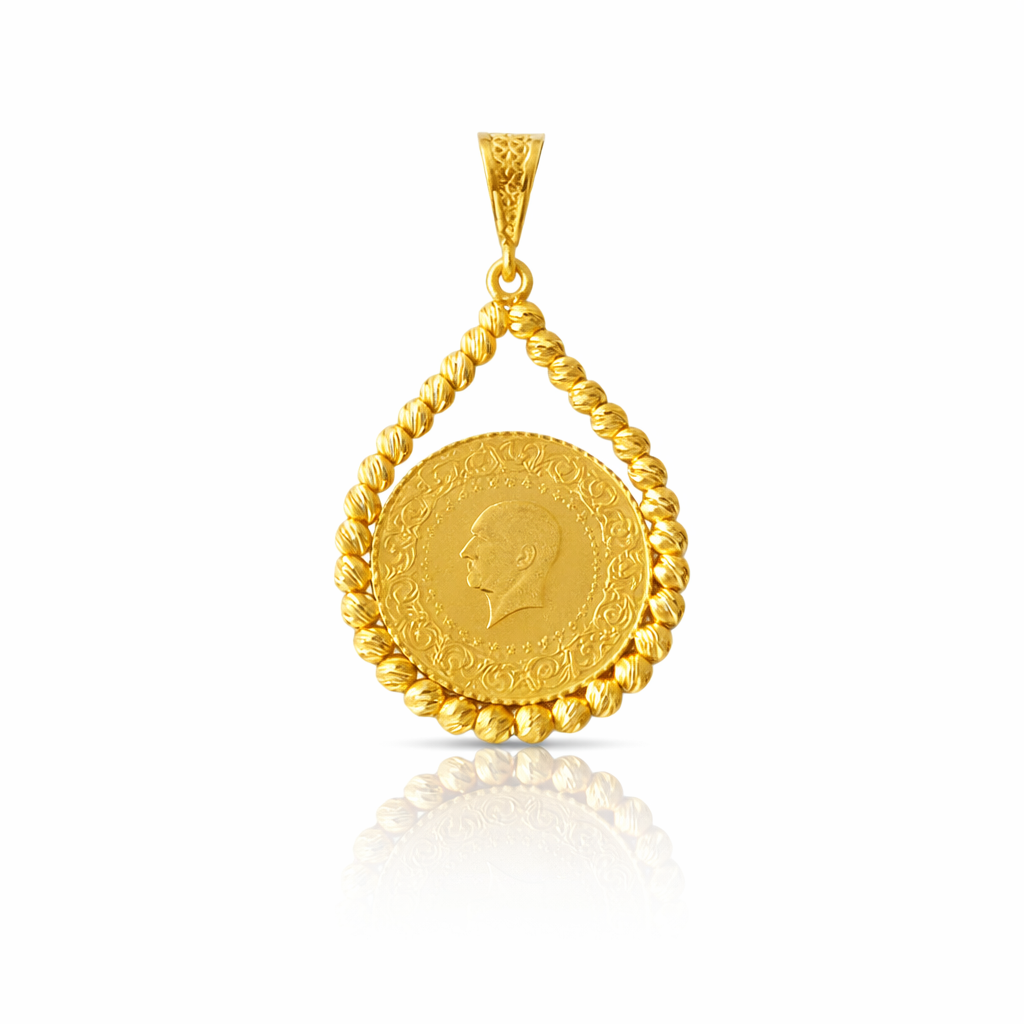 22 Ayar Dorikalı Çeyrek Altınlı Kolye Ucu