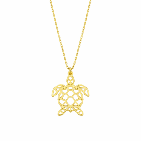 Kaplumbağa Altın Kolye