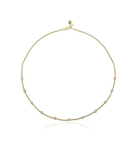 Altın İtalyan Tek Sıra Hasır Örme Dorika Kolye