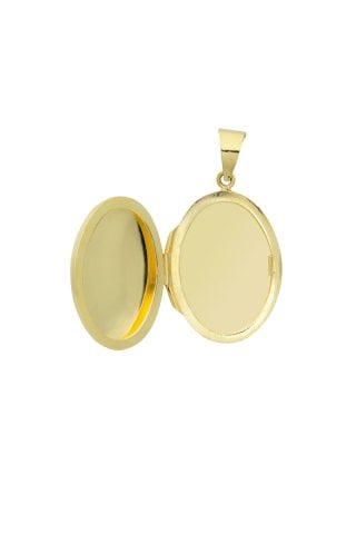 Orta Boy Oval Madalyon Kolye Ucu