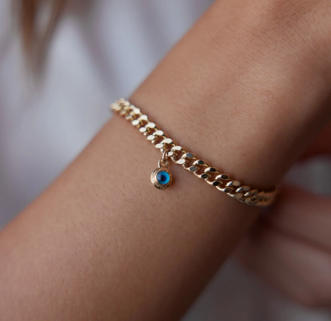 Altın Nazar Boncuklu Bileklik