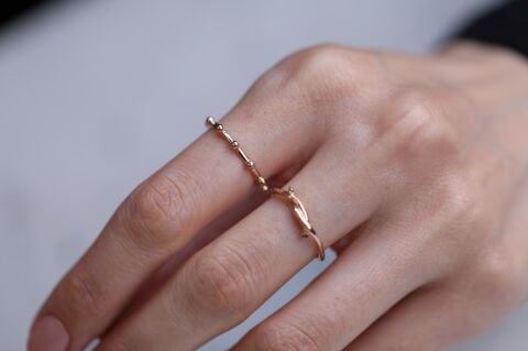 Altın Nişan Düğüm Yüzüğü