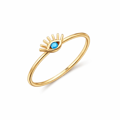 Altın Mini Kirpik Yüzük