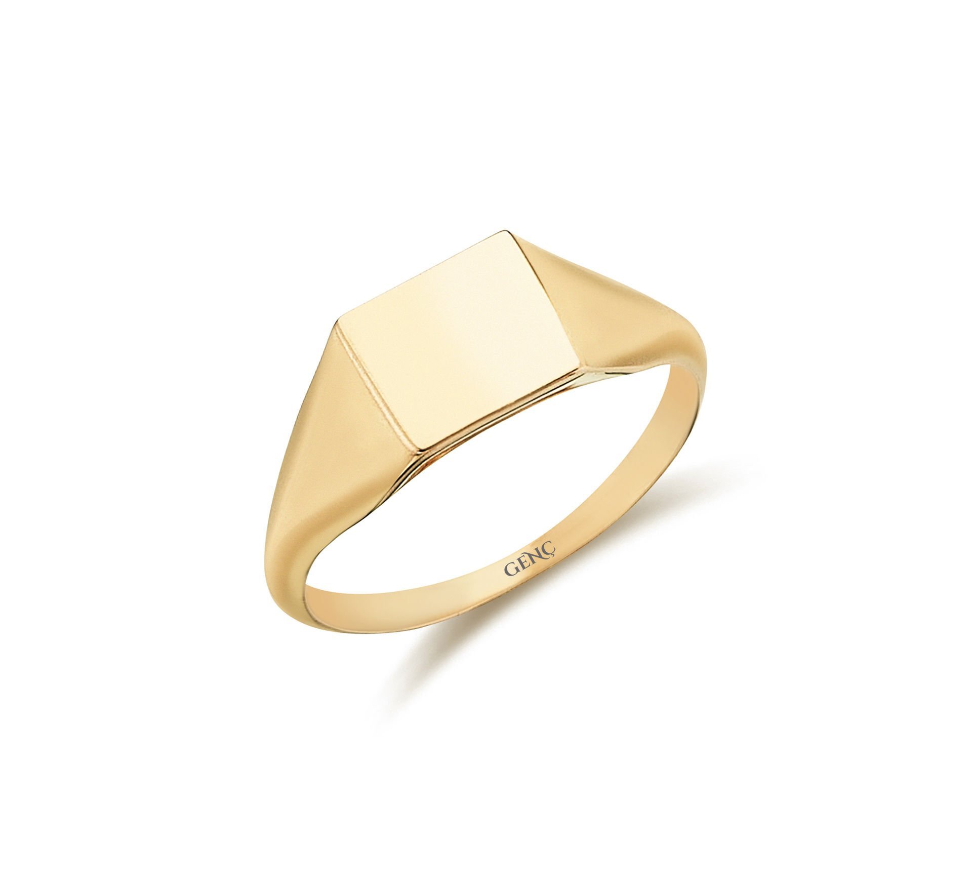 Altın Şovalye Kare Yüzük