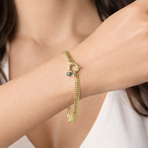 Altın Nazar Boncuklu Viyana Otto Bileklik