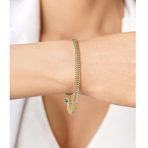 Altın Nazar Boncuklu Viyana Otto Bileklik