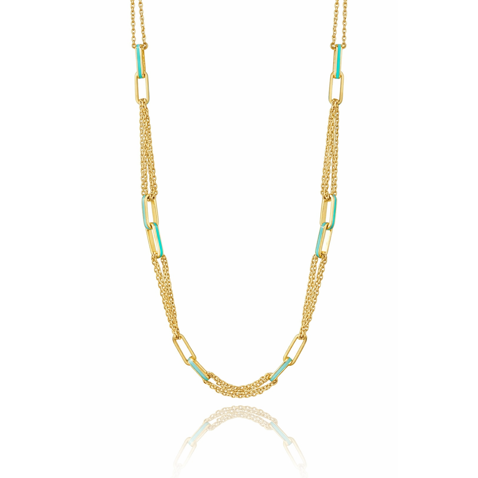 Elysia Turkuaz Altın Kolye