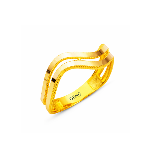 22 Ayar Zikzak Ajda Altın Yüzük