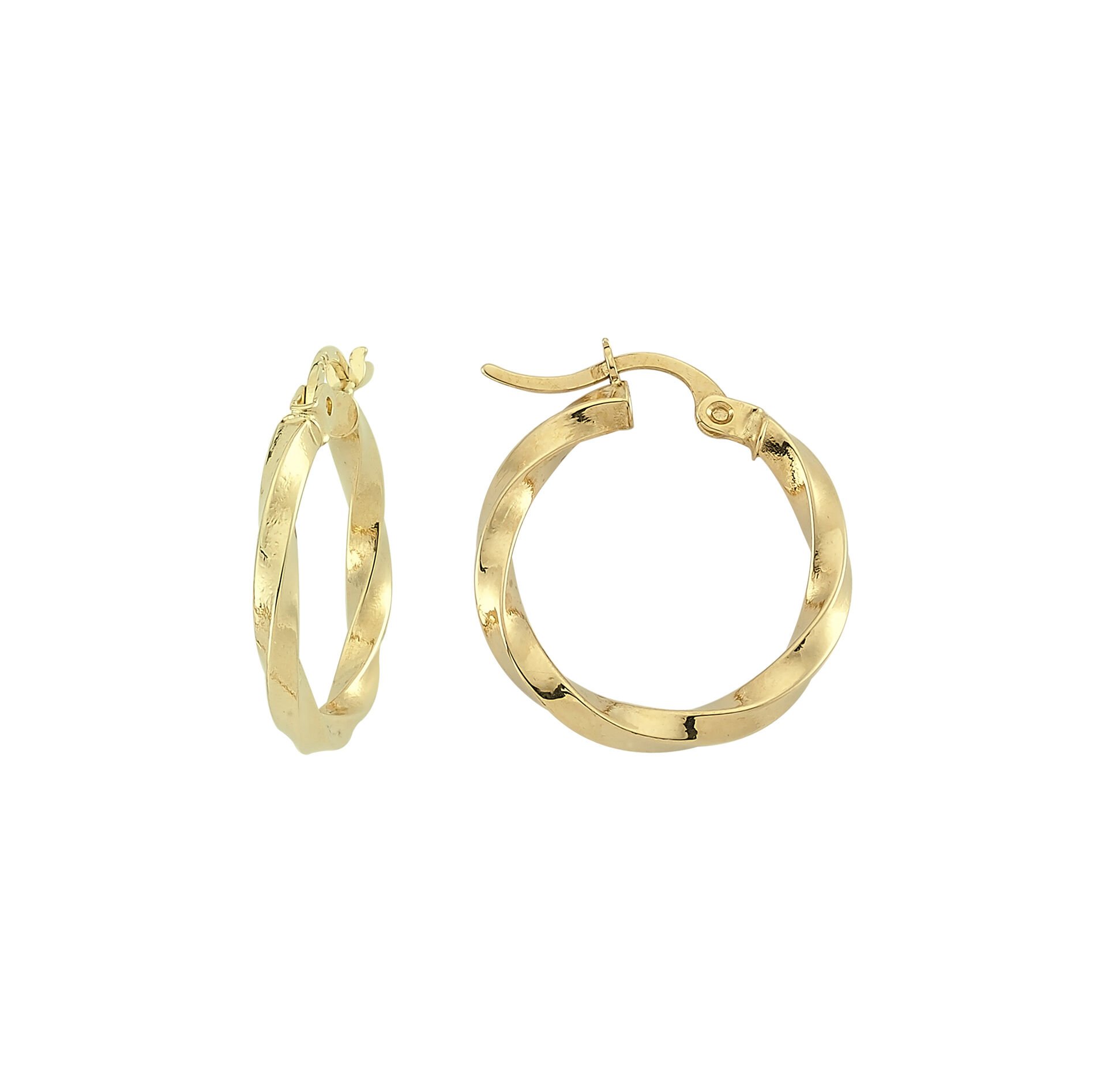 Altın Burgulu Halka Küpe