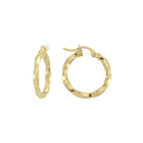 Altın Burgulu Halka Küpe