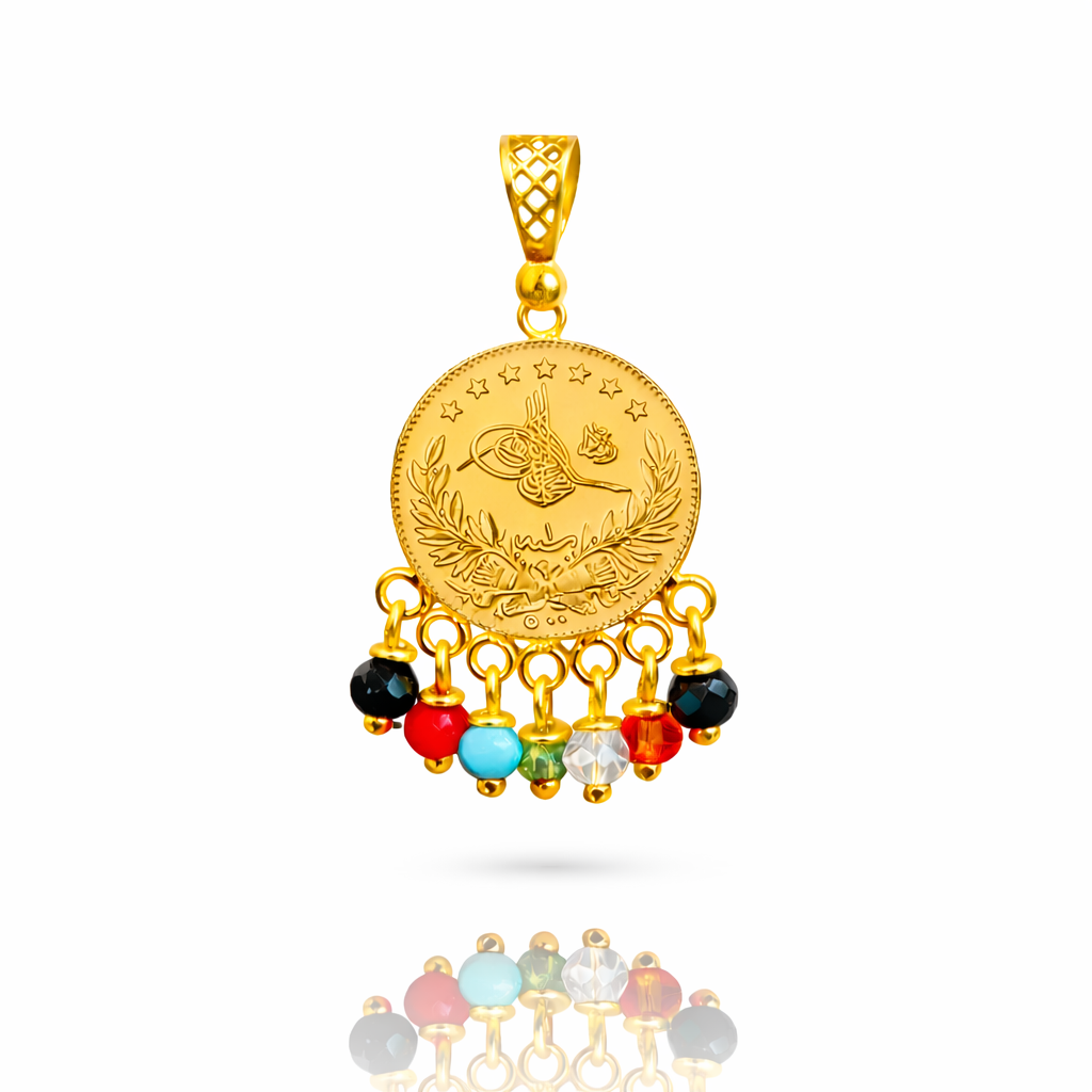 22 Ayar Reşat Çeyrekli Altın Kolye Ucu