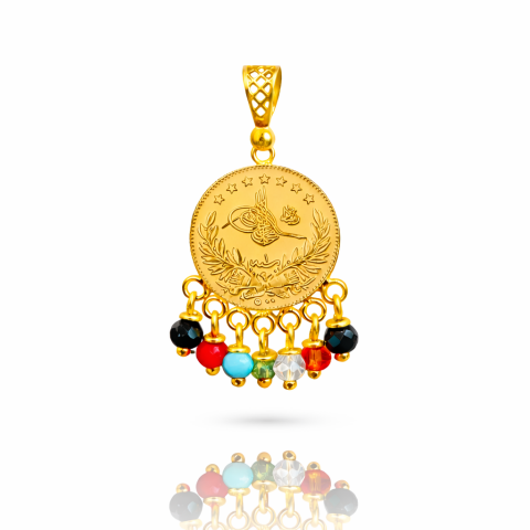 22 Ayar Reşat Çeyrekli Altın Kolye Ucu