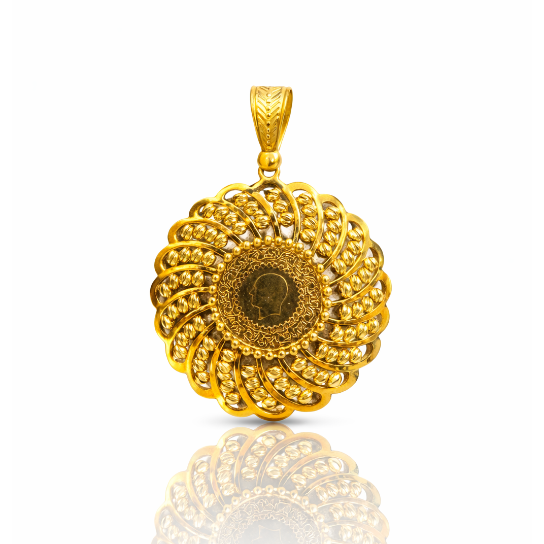 22 Ayar Çeyrekli Altın Kolye Ucu