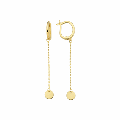 Sallantılı Pullu Altın Küpe