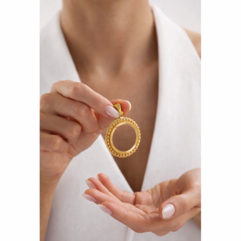 22 Ayar Dorikalı Tam Altın Kolye Ucu