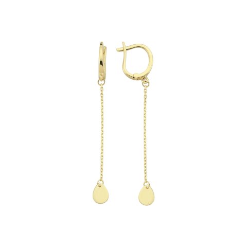 Sallantılı Damla Altın Küpe