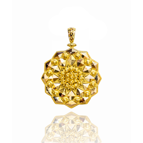 Kalemli Altın Kolye Ucu