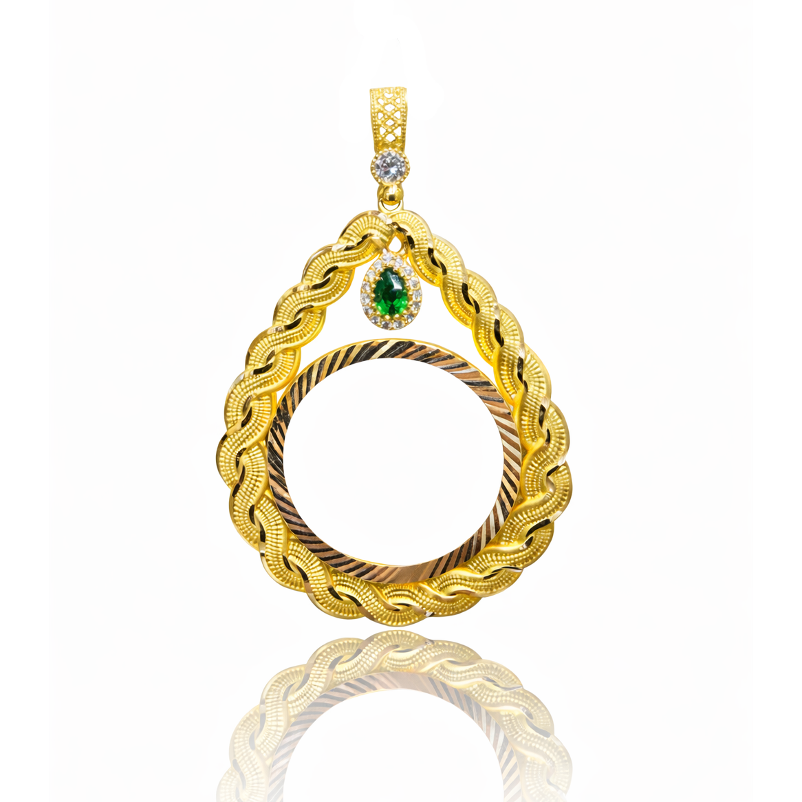 Tam Altınlık Pres Kolye Ucu