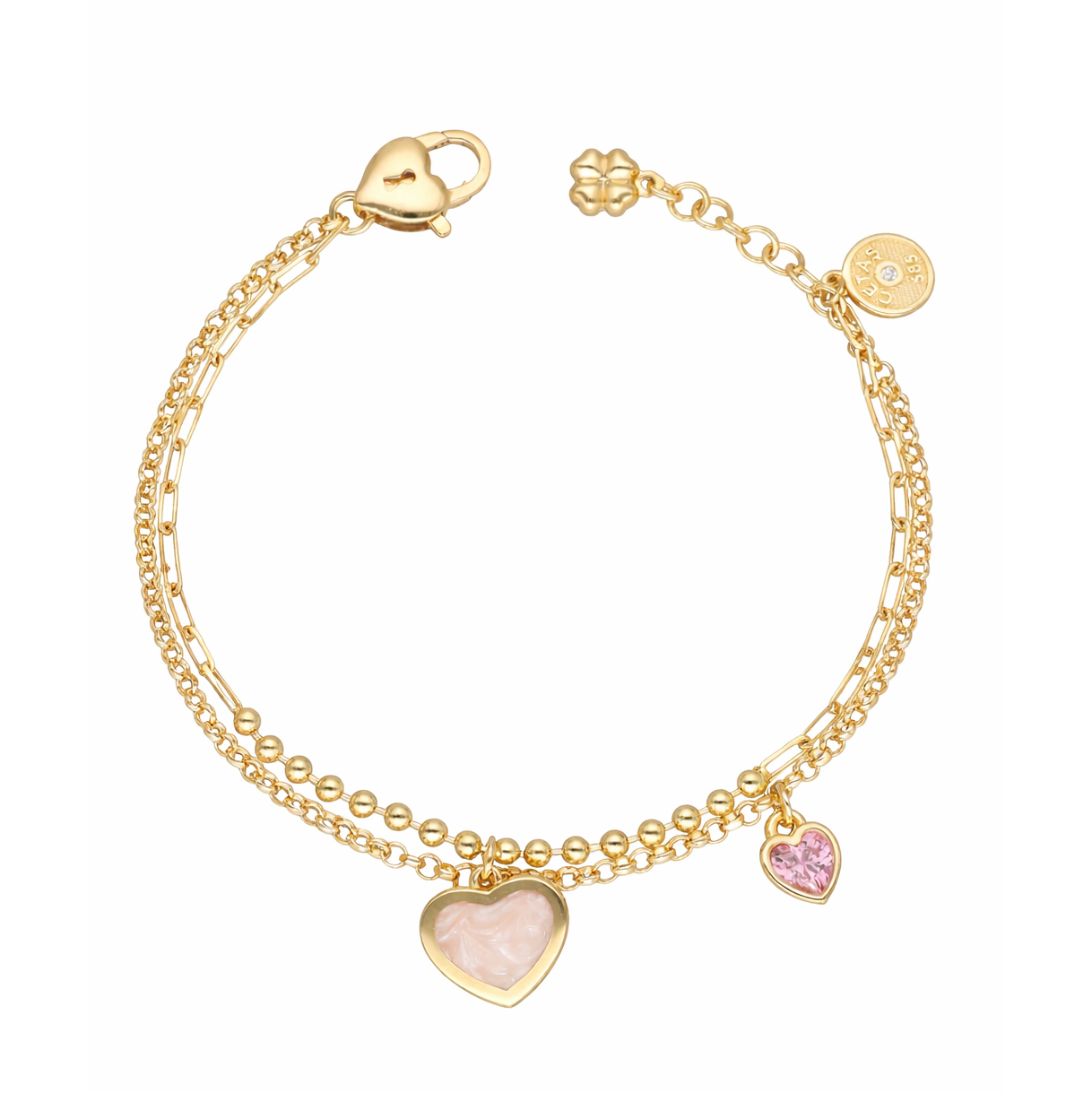 Love & Heart Altın Bileklik