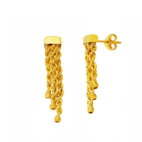 Halat Burgu Altın Küpe