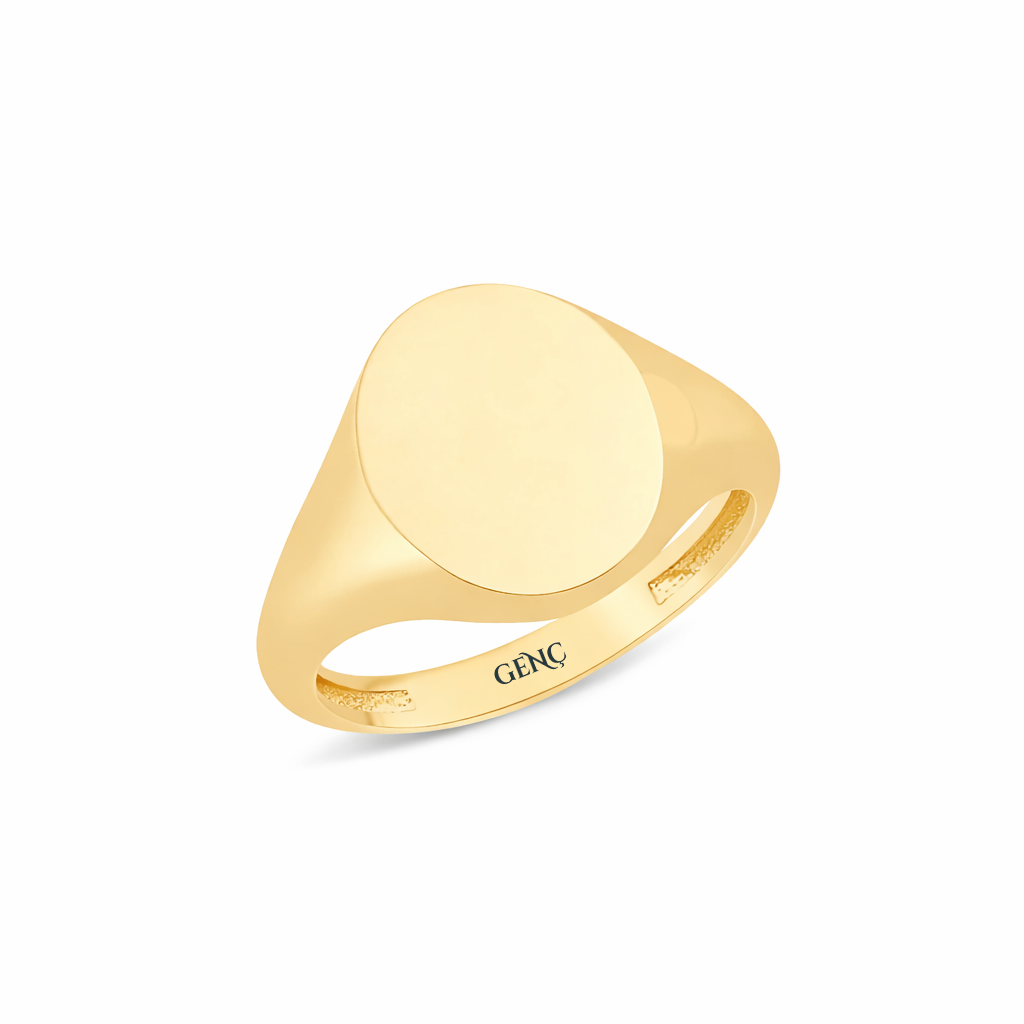 Altın Oval Şovalye Yüzük