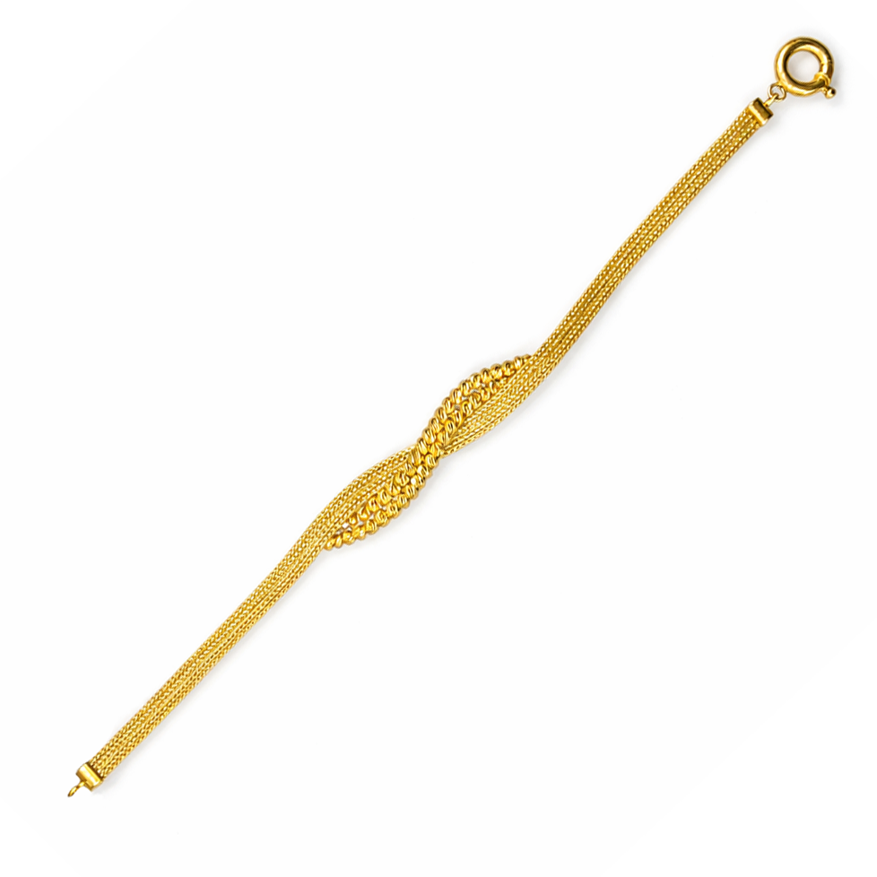 Altın Mesh Örgü Dorikalı Bileklik