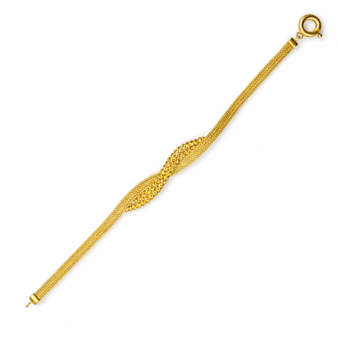 Altın Mesh Örgü Dorikalı Bileklik