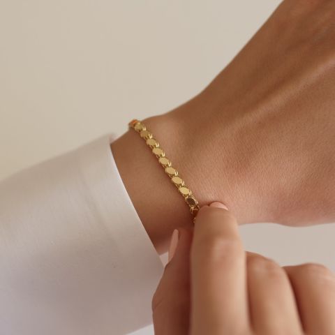 Altın Halep Pullu Bileklik