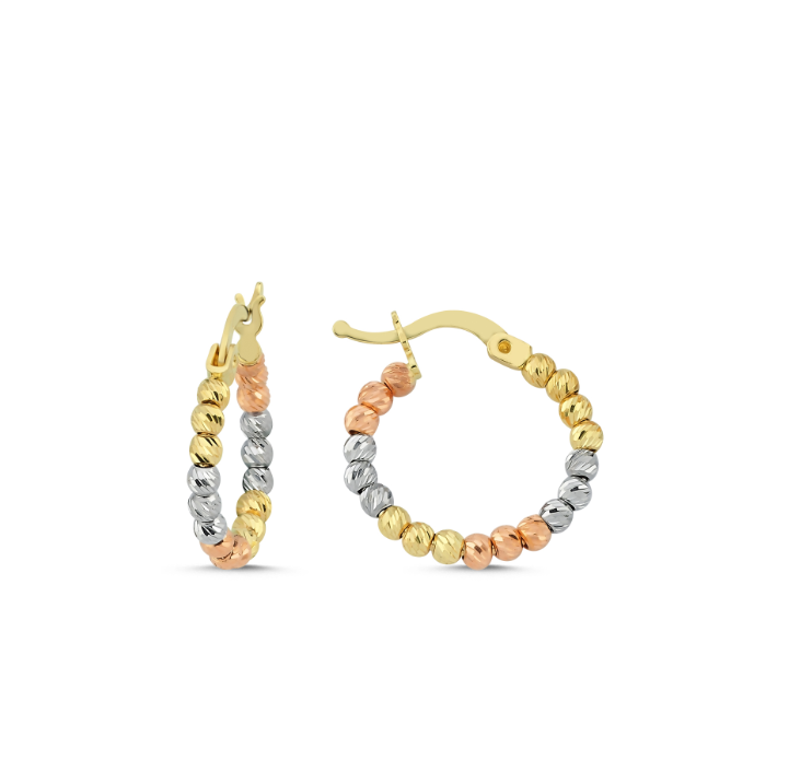 Dorika Toplu Altın Küpe