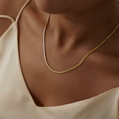 Balık Sırtı Altın Zincir