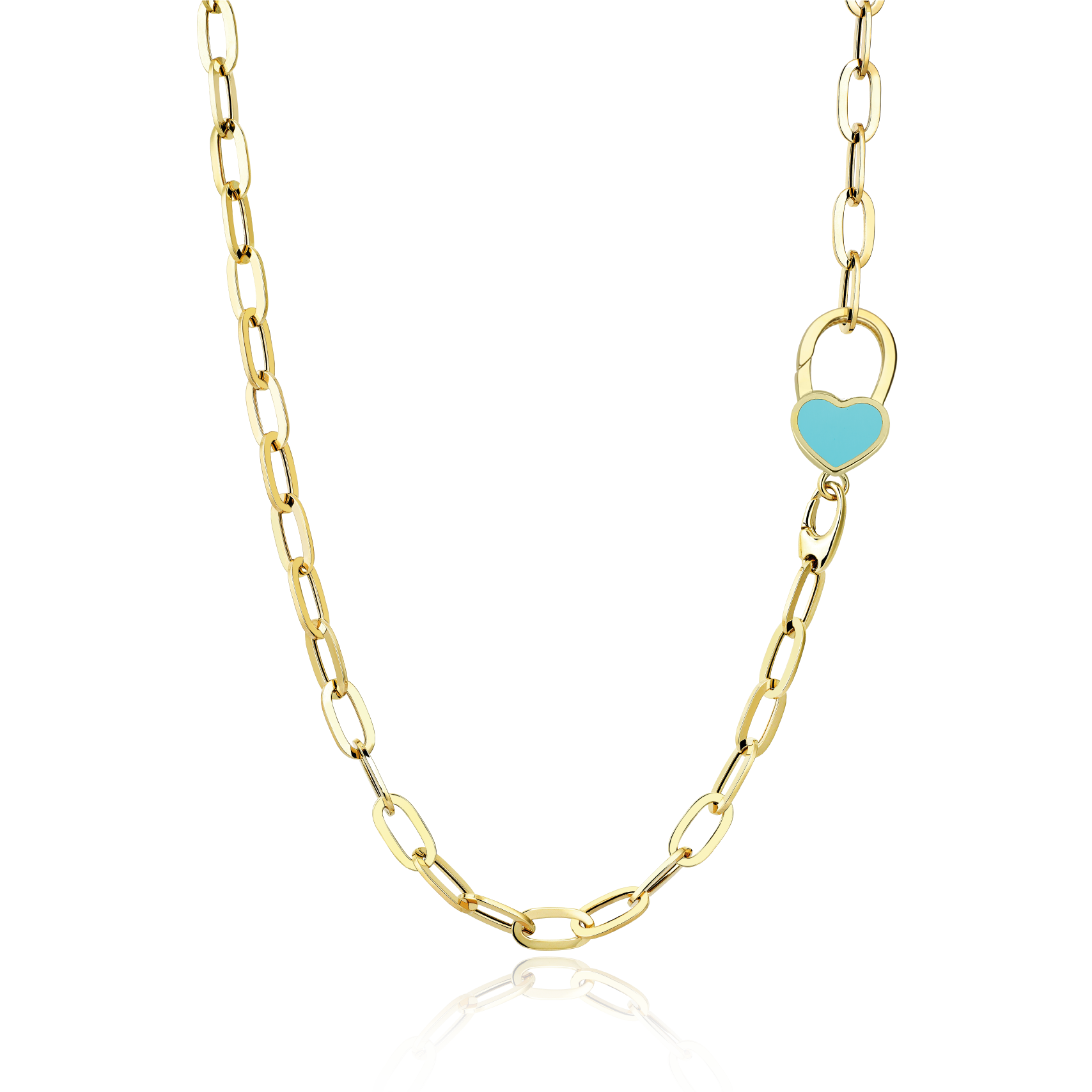 Eterna Altın Kolye Turkuaz Mineli