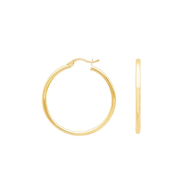 Altın İnce Halka Küpe 4cm