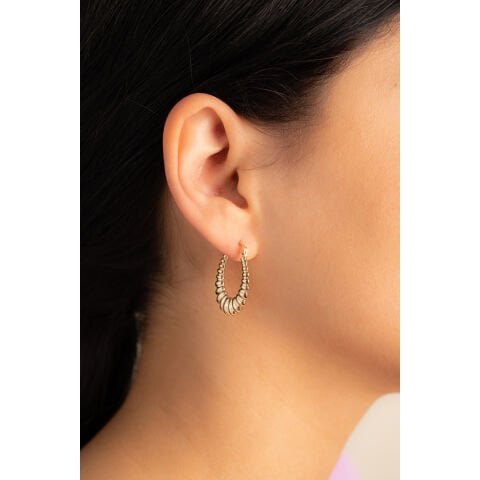 Deniz Kabuğu Altın Küpe