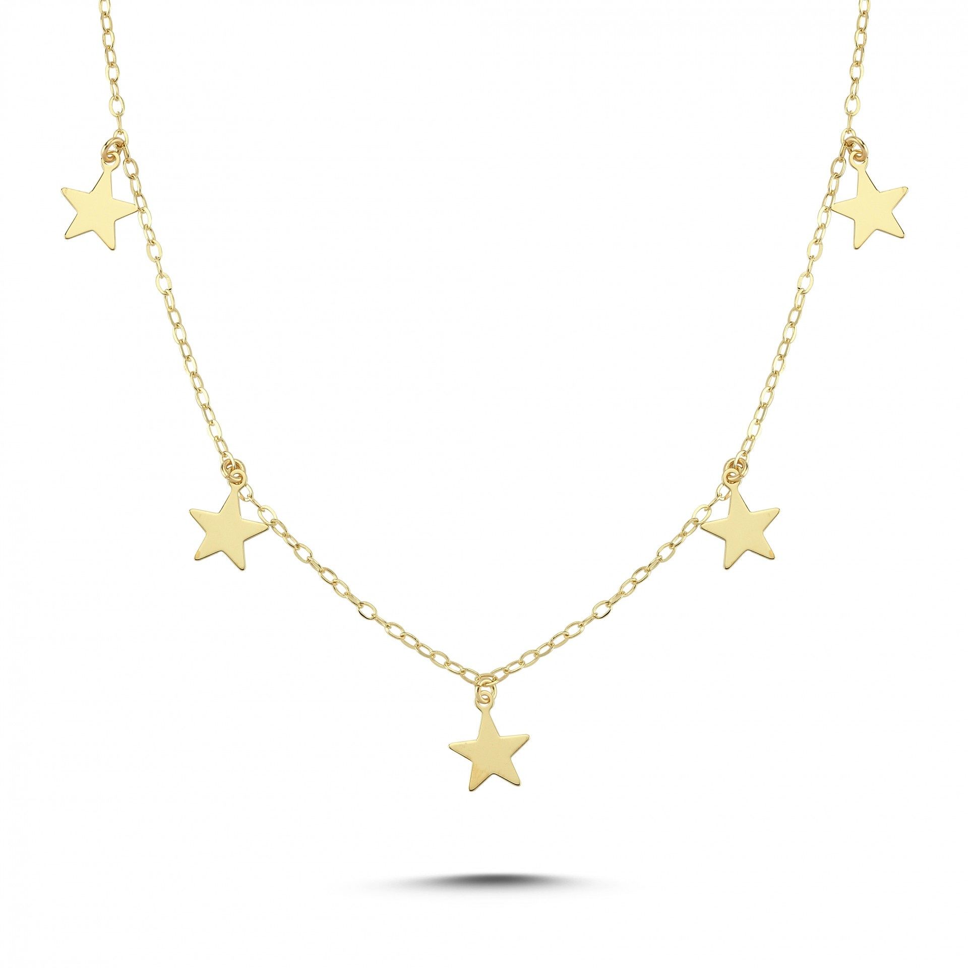 Altın Sıralı  Yıldız Sıralı Kolye