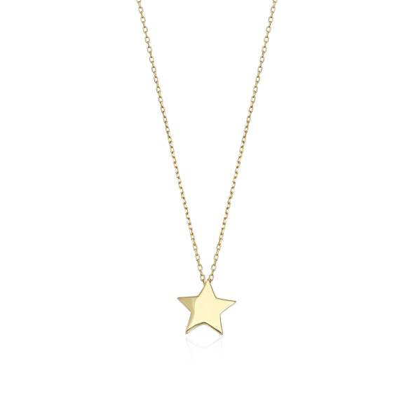 Yıldızlı Altın Zincir Kolye