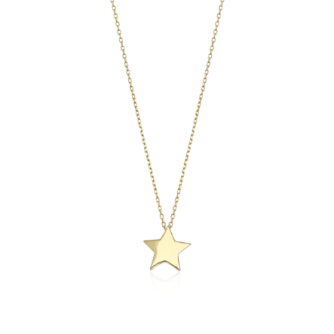 Yıldızlı Altın Zincir Kolye