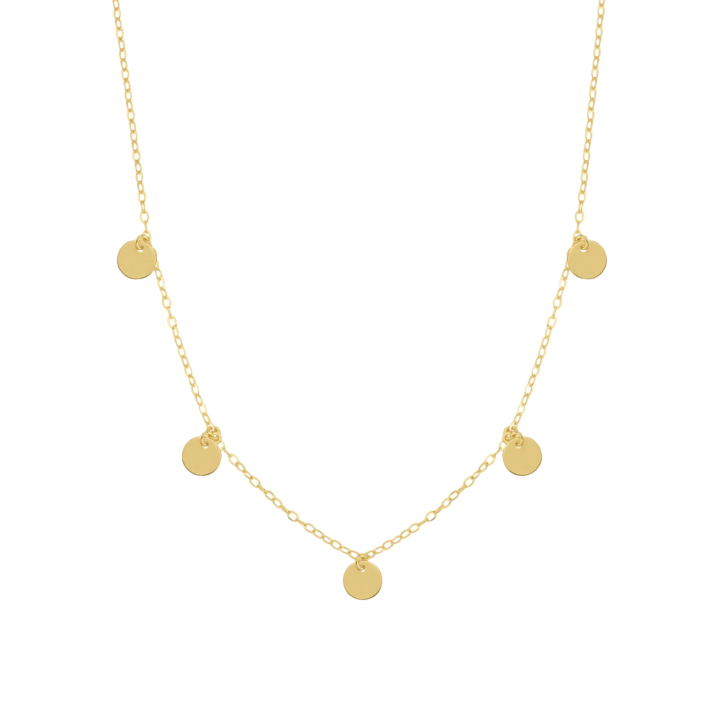 Altın Sıralı Pullu Kolye