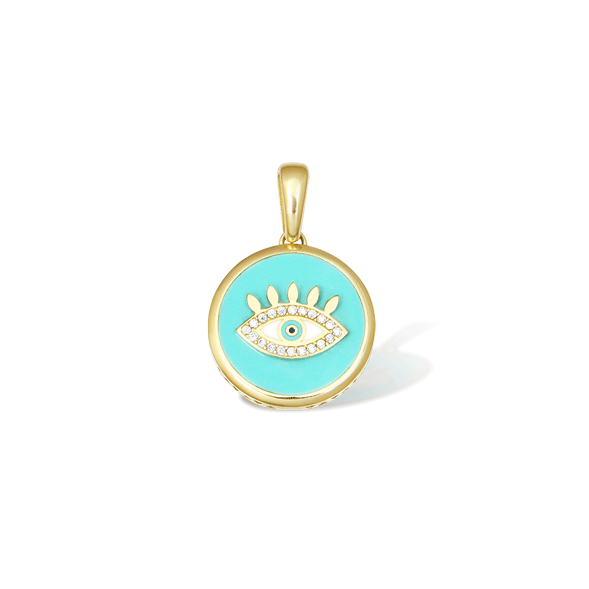 Altın Turkuaz Kirpik Kolye Ucu