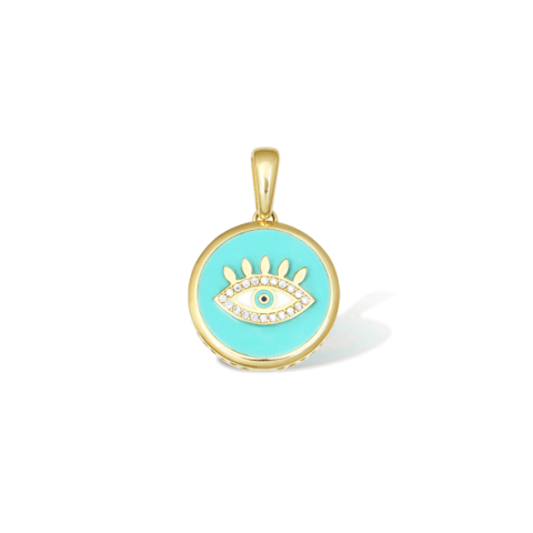 Altın Turkuaz Kirpik Kolye Ucu