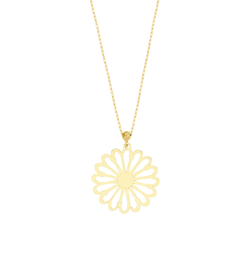 Altın Papatya Kolye