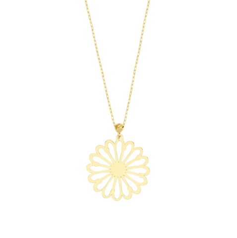 Altın Papatya Kolye